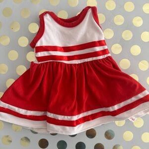 Red and White Striped American girl doll Dress